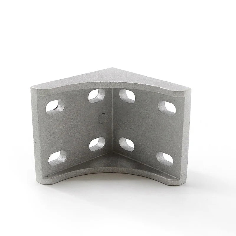 China Aluminium Angle 6060B-6 8hole External Alloy Corner Bracket Connector for 6060 T Slotted Profile/extrusion Profile #1019