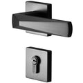 High Standard Interior Bedroom Mute Grey Wooden Door Zinc Alloy Modern Door Lock Handle for Livingroom