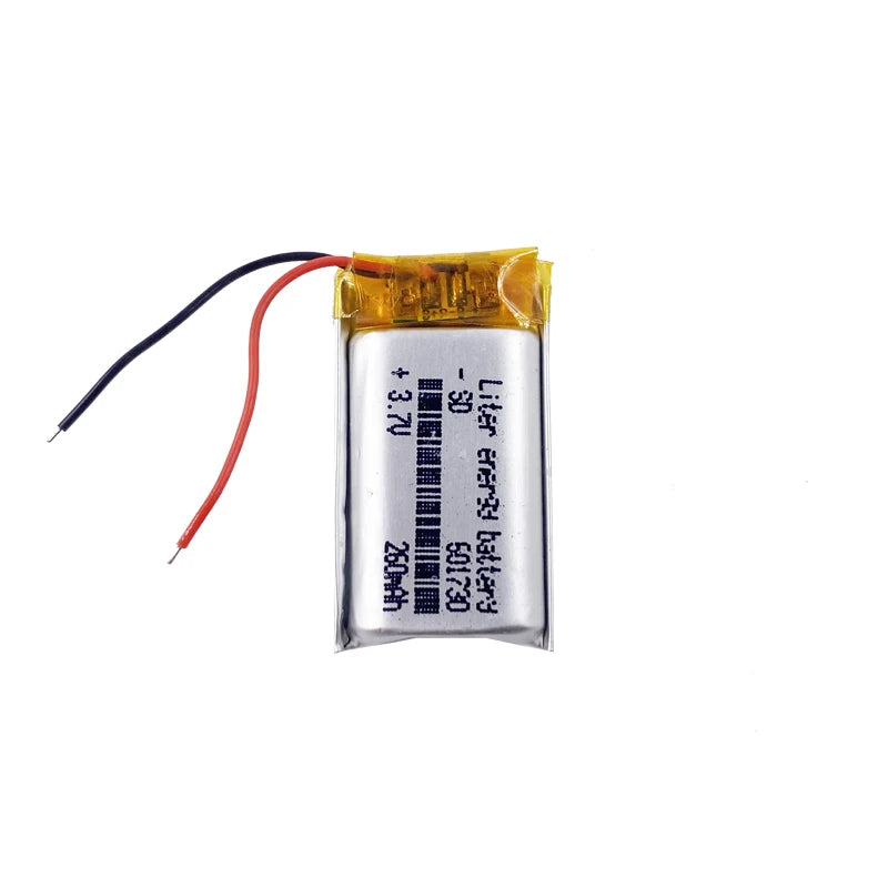 601730 260mah Rechargeable 3.7V Lithium Polymer Battery Li-po Battery