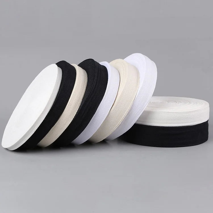 Wholesale Various Thin Cotton Herringbone Belt Webbing Tape for Bag and Garment 10mm 12mm 15mm 20mm 25mm 30mm 35mm MegaBDM