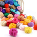 110 Colors Fancy Dyed 100% Merino Wool Yarn Eco-Friendly Anti-Pilling for Needle Felting and Hand Knitting