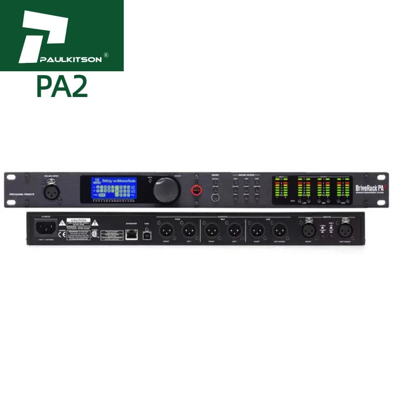 Paulkitson PA2 2-in-6-out DSP Audio Processor Digital Audio Effects Processor Made of Durable Metal