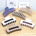 Wholesale Large New Colors Korean Custom logo Packaging Matte Hair Claw Clips for Women