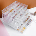 DIY 5D Diamond Painting Tool Storage Plastic Transparent Box Nail Art Drawer Type Bead Storage 72 /120 Grid Multi-function Tools
