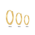 INS 925 Silver Jewelry Multi Size 6/8/10 mm Glossy Plain Hoop Earrings 3 Different Sizes As 1 Set Sterling Silver 925 Jewellery