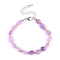 Hot Sale Irregular Mauve Jade Agate Stone Beads Religious Style Bracelet Charm Fashion Unisex Bracelet As Gift Selection
