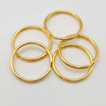 Low-price Wholesale of High-quality 25mm Round Split Key Rings Bulk Metal Flat Split KeyChains Rings Gold Keychain