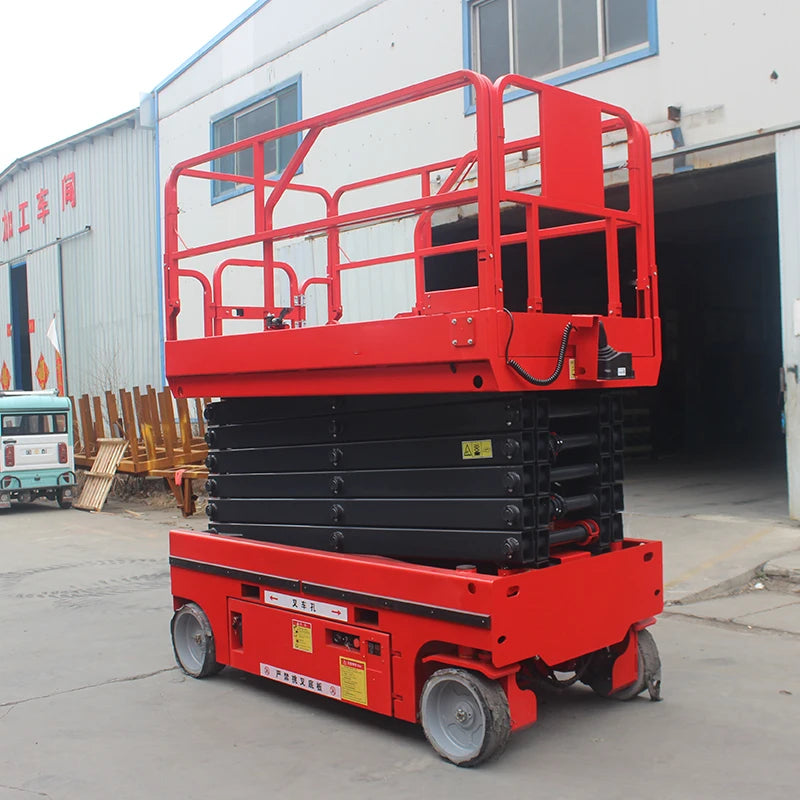 12m 14m  Aerial Work Platform Electric Mobile Scissor Mid Rise Scissor Lift Scissor Lift Hydraulic Cylinder