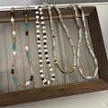 Unique Design Classic Lasting Colorized Stainless Steel Chain Pearl Natural Stone Bohemia Collarbone Necklace Women 7979