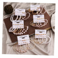 VKME Fashion Trend Hoop Heart Pearl Earrings Set  for Women Jewelry