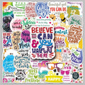 50PCS Factory Direct Decoration Fun Personality Inspirational English Sentences Sticker Guitar Headphone Backpack Sticker