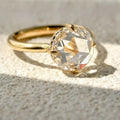 Ruyi Jewelry 2ct Engagement Wedding Lab Grown Diamond Round Cut 14K/18K Real Gold Melee Classic for Anniversary Weddings