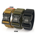 45mm Wide Tactical Nylon Webbing Belts with Metal Quick Release Buckle Dual Adjustable Work 1.75inch Stretch Nylon Web Belt