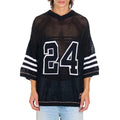 Custom Logo 100% Cotton Knit Loose Fit Football Shirt Summer Pullover Mesh Jersey Letter Pattern Breathable Embroidered Design