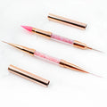 100% Brand New Superior Quality Nail Art Brushes Double Ended Nail Dotting Tool Pen Nail Rhinestone Handle