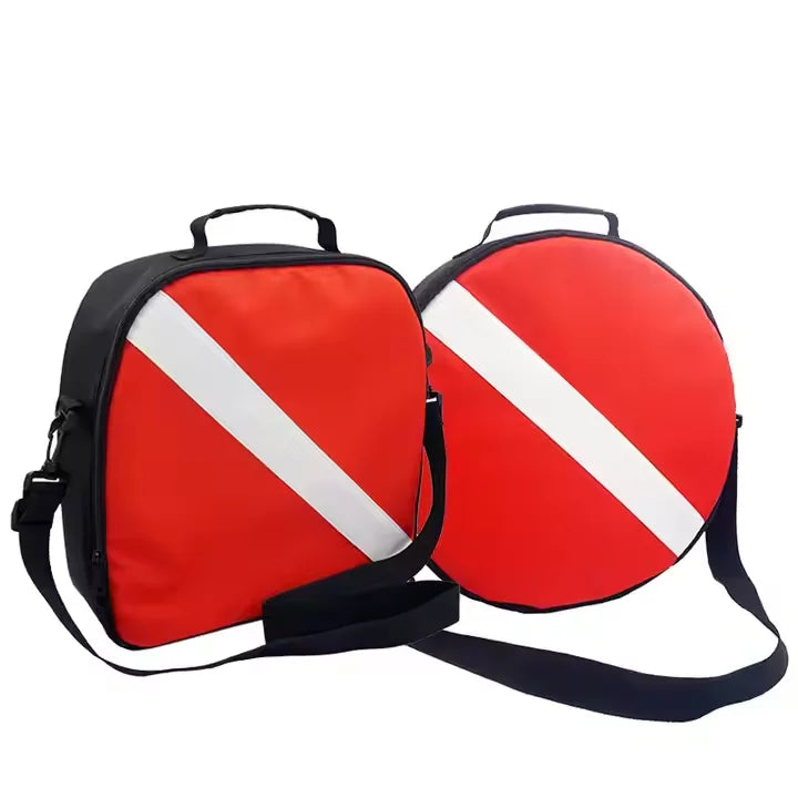 Diving Equipment Red Customize Regulator Bag Scuba Shoulder Bag Buoy Protective Case for Snorkel Mask Low Pressure LP Hoses MegaBDM