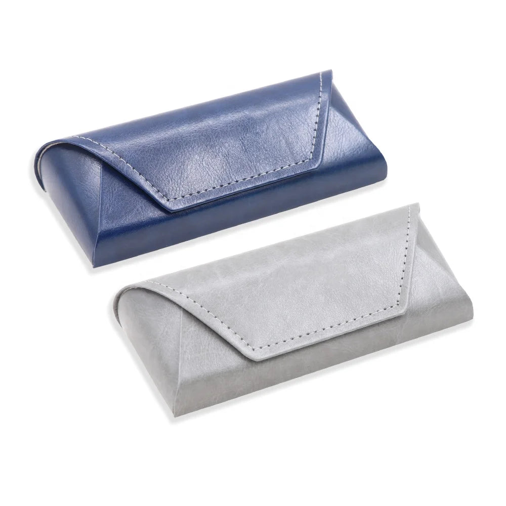 Simple Semi-Hard PU Leather Storage Box Fashion Eyeglasses Cases & Bags Sunglasses Case & Holder with Stress Resistance