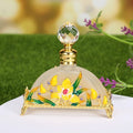 20ml Patented Fancy Orchid Flower Metal Perfume Bottle Stones Essential Oil Refillable Attar Bottles Factory Outlet 20401