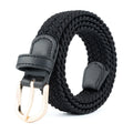 2.0cm Wide New Style Classic Versatile Multicolored Women's Stretch Braided Belt With Zinc Alloy Pin Buckle