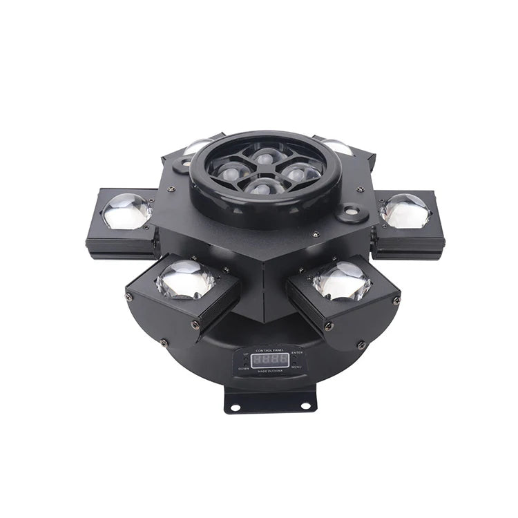 150W Rgbw 4In1 4 Bee Eye 6 Arms Dmx512 Laser Scanner Led Stage Light for Dj Disco Bar