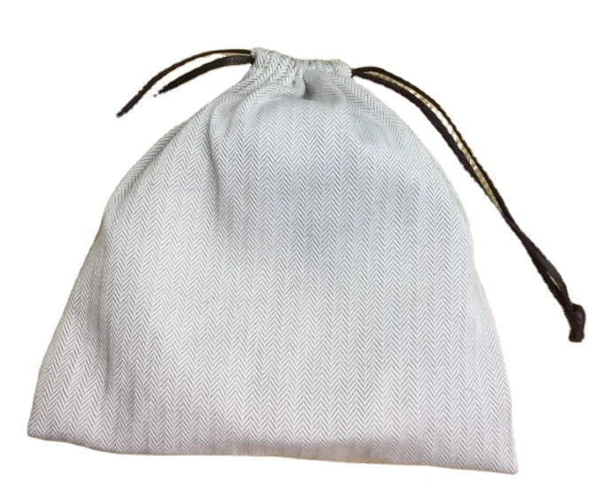 Custom Logo Reusable Twill Cotton Linen Pouch Soft Clothes Dust Bag with Drawstring for Packaging Food-Grade Recyclable