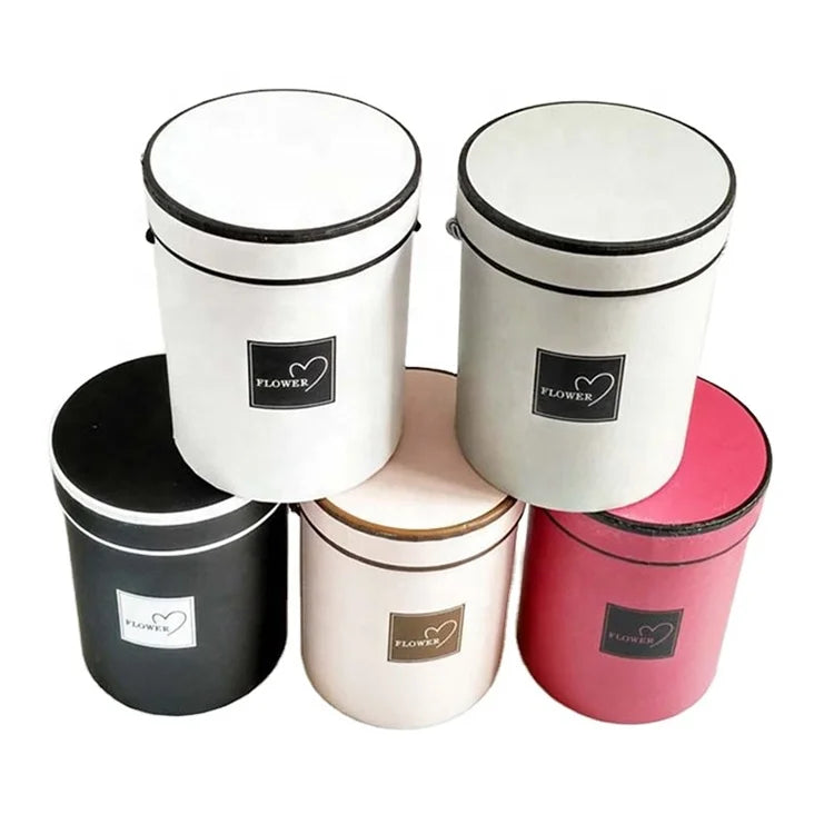 China Directly Factory Custom logo Design Printing Round Hat Flower Packaging Floral Gift Box with Lid