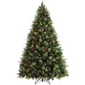 SHUANGYUAN Hot Sale Green Pre-lit PVC+PET Mixed Hinged Luxury Indoor Christmas Tree