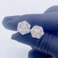 Hotsale Iced Out Hip Hop Jewellery Lowest Price 925 Sterling Silver VVS  Moissanite Diamond  Stud Earrings Flower Earrings