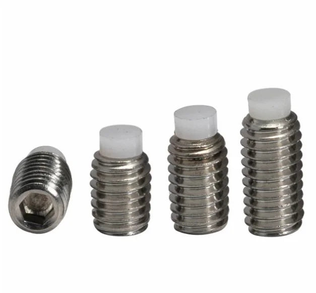 Cheap M3 M4 M5 M6 M8 Stainless Steel Hex Socket Nylon Tip Set Screws