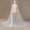 YouLaPan VG16 Simple Tulle Summer Cardigan Long Woman Dress Free Size Shawl Cream White Lace up Cheap Wrap Cape