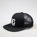 Custom Logo 6-Panel Flat Bill Brim Baseball Cap Waterproof Black Jersey Terry Fabric Sporty Style with Fruit Pattern for Men