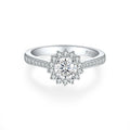 In Stock Wholesale 925 Silver Minimalist Engagement Custom Rings for Women Bling Luxulry Eternity Diamond Wedding Ring