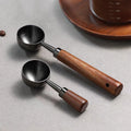 304 Stainless Steel Measuring Spoon Beech Handle 15ml Capacity Household Kitchen Baking Tool for Tea Coffee Bean Milk Powder