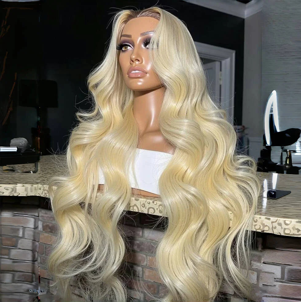 613 13x4 Hd Lace Frontal Human Hair Wig Deep Wave Straight Hd Lace Frontal Wig Curly 100% Raw Human Hair Blonde Lace Front Wig
