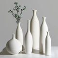 Modern Minimalist White Ceramic Vase Decorationdried Flowers Flower Arrangement Living Roomhome Decoration Floral Ware