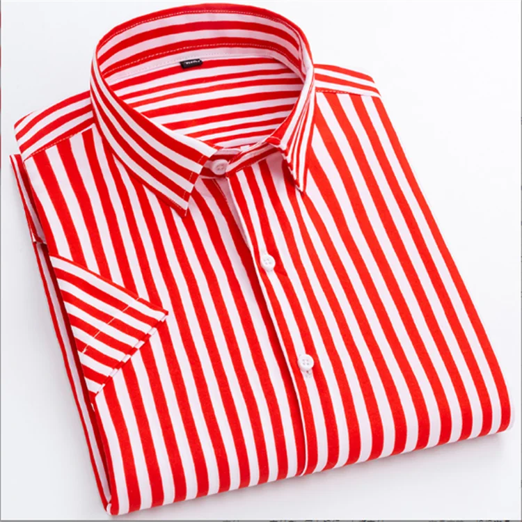 Wholesale Fashion Men's Short-sleeved Plaid Shirt