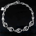 Sterling Silver 5*5mm Semi Mount Bracelet Empty Support Blank Claw Setting S925 Mountain Base Holder Without Stone Inlay for DIY