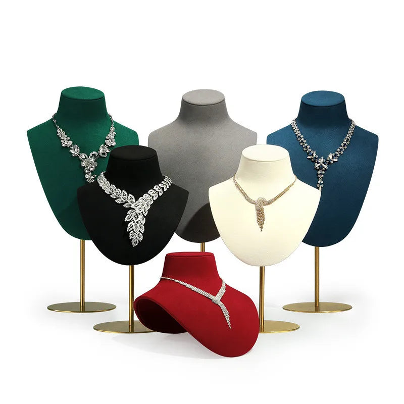 High-grade metal jewelry neck model portrait pendant show props showcase decorate necklace jewelry display shelf