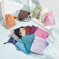 Wholesale 9*7cm Washable Burlap Linen Gift Bags with Drawstring Closure Customizable for Jewelry & Gift Packaging