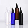 Hair Oil Dye 30ml 50ml 100ml 120ml 250ml 500ml Empty  clear Amber  PET  Plastic Squeeze Bottles with Applicator