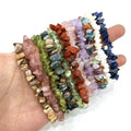 Natural Crystal Gravels Chips Tumbled Stones Quartz Gemstone Gravel Chip Bead with Holes Hole for Necklace and Bracelets Making