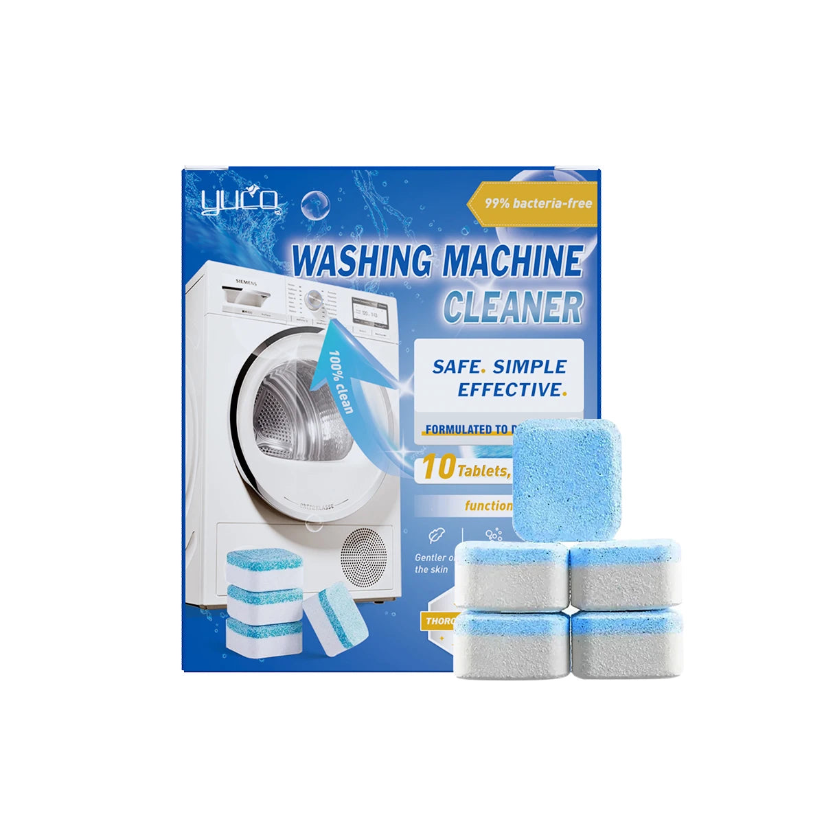 Custom Logo Eliminates Odor Washing Machine Deep Cleaning Descaler Effervescent Tablets