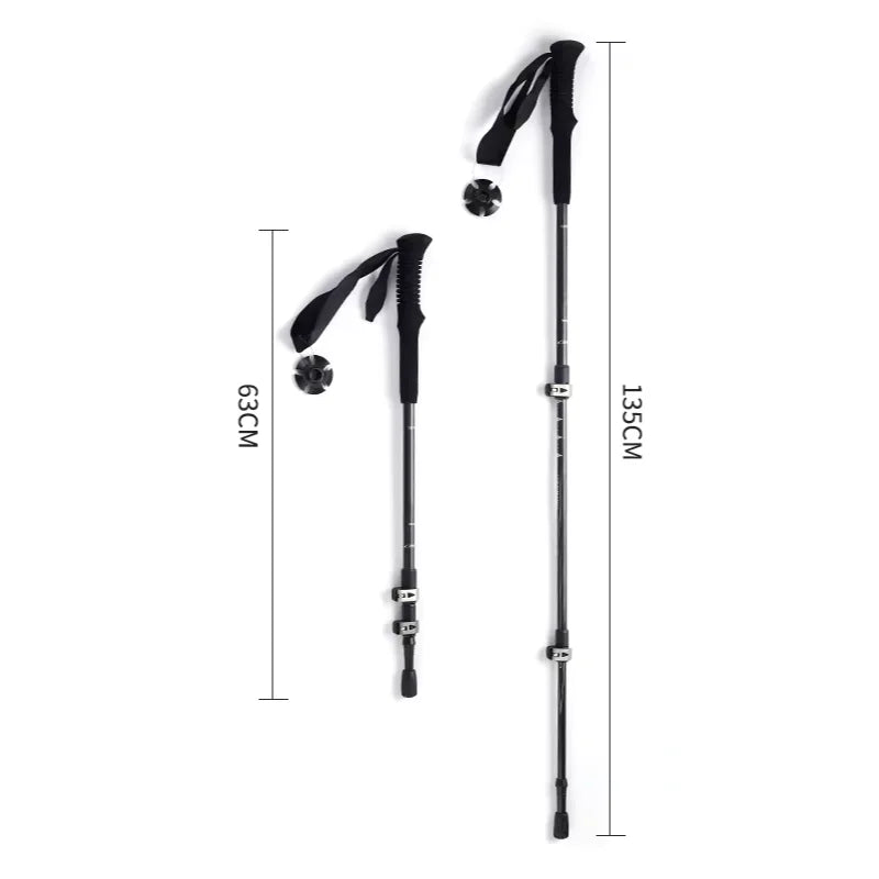 Lightweight Adjustable Trekking Poles for Men and Women Quick Flip Lock Collapsible Walking Sticks for Hiking
