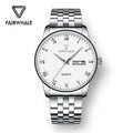 Fairwhale Wholesale OEM Men Stainless Steel case Calendar Quartz Watches