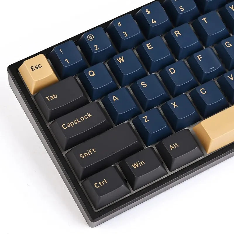 Kred Blue Samurai PBT Keycaps Cherry Profile Dye Sublimation 170-Key Double Shot with 7u/6u Spacebar for 61/64/87/104/108 Cherry