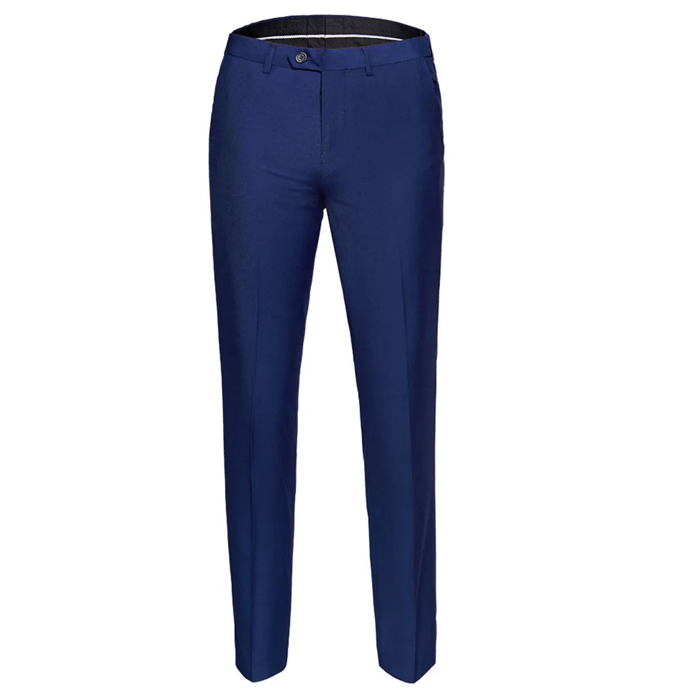 S-6XL British Style Fashion Slim Fit Men's Suit Pants Trousers