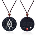 Japanese Technology Volcanic Lava Radiation Protection Bio Science Children's Necklace Quantum Scalar Energy Crystal Sunflower