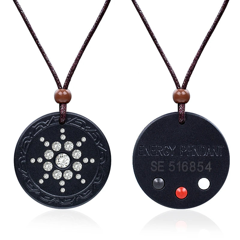 Japanese Technology Volcanic Lava Radiation Protection Bio Science Children's Necklace Quantum Scalar Energy Crystal Sunflower