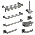Stainless Steel Eco-Friendly Midcentury Design Freestanding Bathroom Hardware Towel Rack Toilet Paper Holder Toilet Brush Robe