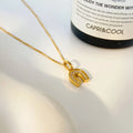 Titanium Steel Plated 18K Gold U-shaped Diamond Pendant Necklace New Stainless Steel Waterproof New Fashion Jewelry